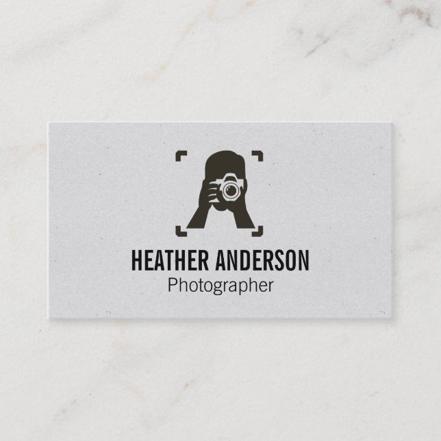 Cameraman Holding Camera Business Card (Front)