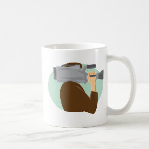 cameraman movie video camera side retro coffee mug