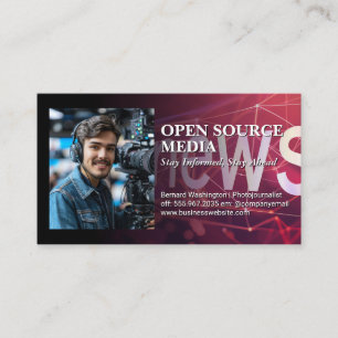 Cameraman on Studio Set Business Card