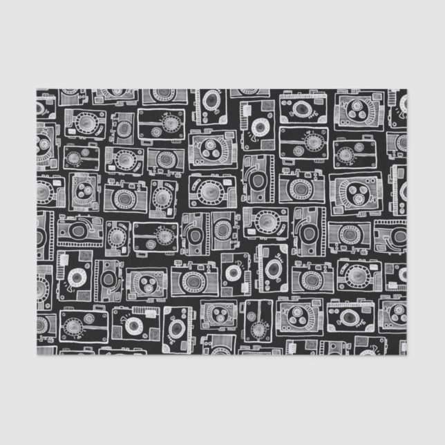 Cameras (Customizable background colour) Tissue Paper (Front)