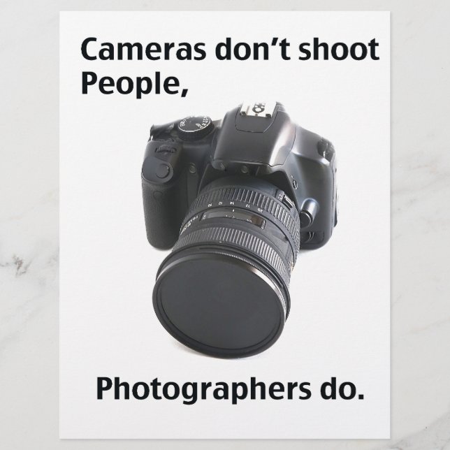 Cameras don't shoot people (Front)