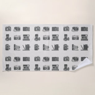 Cameras Vintage Photography Beach Towel