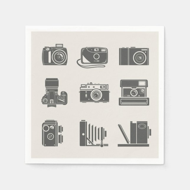 Cameras Vintage Photography Napkin (Front)