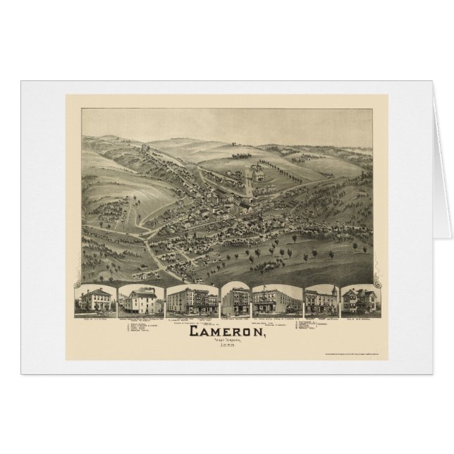 Cameron, carte panoramique de WV - 1899 (Devant horizontal)