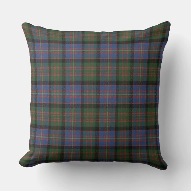 Cameron Erracht Ancient Original Scottish Tartan Throw Pillow (Front)
