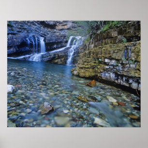 Cameron Falls in Waterton Lakes National Park in 2 Poster
