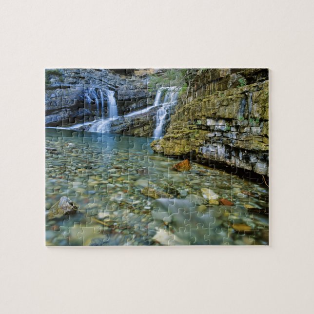 Cameron Falls in Waterton Lakes National Park in Jigsaw Puzzle (Horizontal)