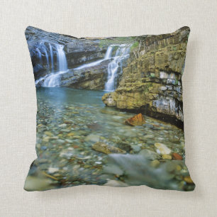 Cameron Falls in Waterton Lakes National Park in Throw Pillow