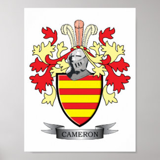 Cameron Family Crest Coat of Arms Poster