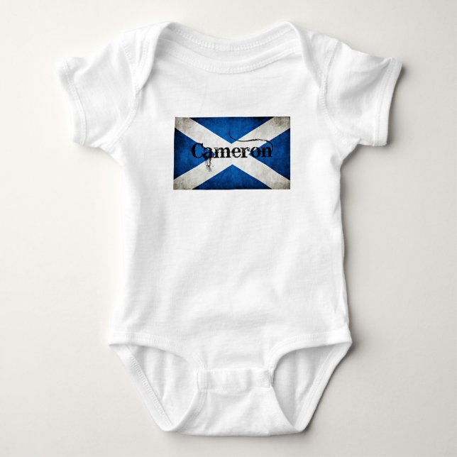 cameron grunge flag baby bodysuit (Front)