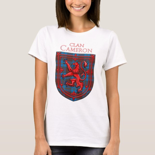 Cameron Hunting Tartan Scottish Plaid T-Shirt (Front)