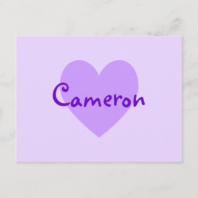 Cameron in Purple Postcard (Front)