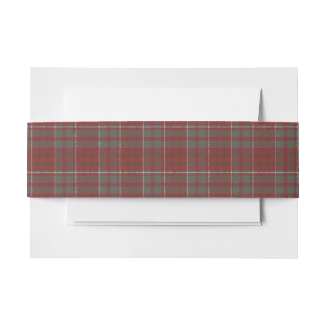 Cameron Lochiel Scottish Tartan Invitation Belly Band (Front Example)