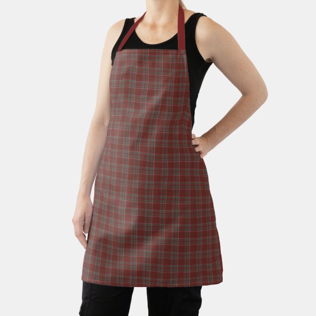 Cameron Lochiel Weathered Original Scottish Tartan Apron (Insitu)