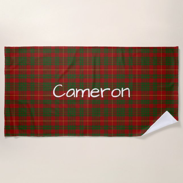 Cameron Tartan Plaid Beach Towel (Front)
