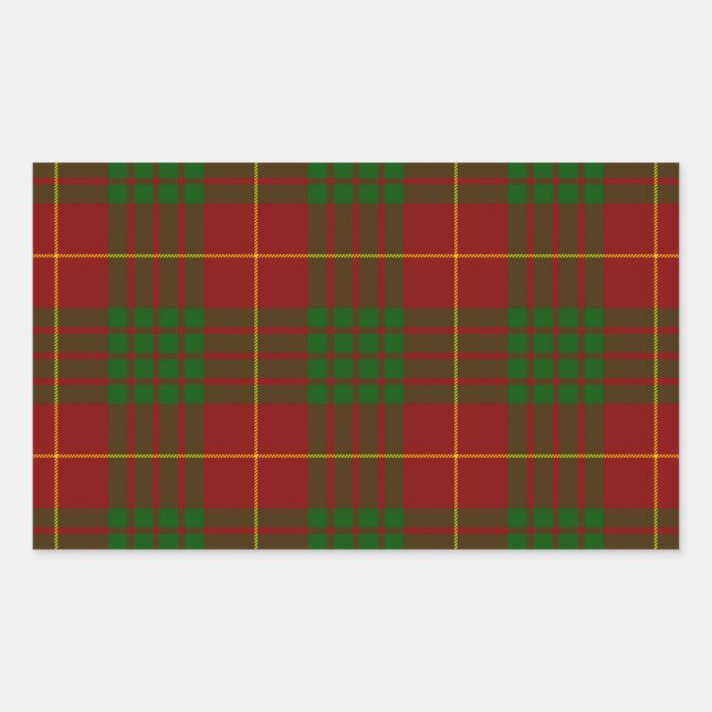 Cameron tartan red green plaid sticker (Front)