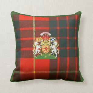 CAMERON TARTAN & SCOTS ROYAL DEVICE THROW PILLOW