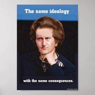 Cameron & Thatcher - La même affiche d'idéologie