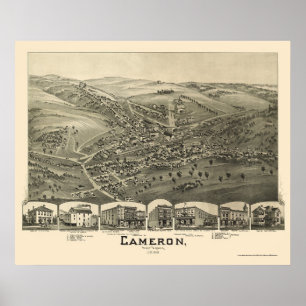 Cameron, WV Panoramic Map - 1899 Poster