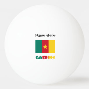Cameroon and Cameroonian Flag Personalized Ping Pong Ball