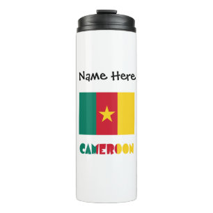Cameroon and Cameroonian Flag Personalized Thermal Tumbler