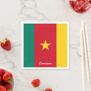 Cameroon & Cameroon Flag party fashion /sports fan Napkin