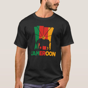 Cameroon Cameroonian Cameroon Flag Elephant Silhou T-Shirt