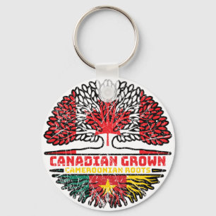 Cameroon Cameroonian Canadian Canada Tree Roots Keychain