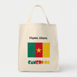 Cameroon Cameroonian Flag Black Personalization Tote Bag