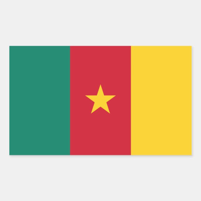Cameroon/Cameroonian Flag Sticker (Front)