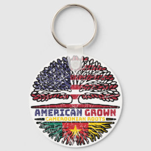 Cameroon Cameroonian US American USA United States Keychain