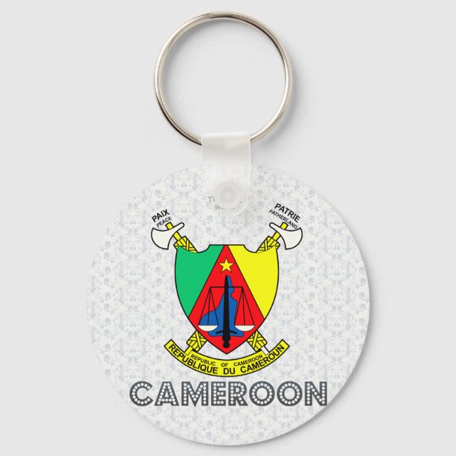 Cameroon Coat of Arms Keychain (Front)