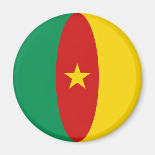 Cameroon Fisheye Flag Magnet