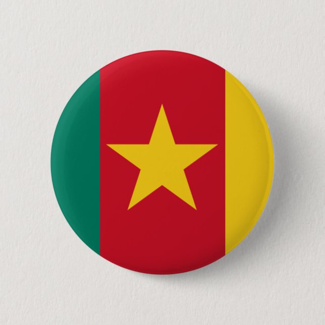 Cameroon Flag 2 Inch Round Button (Front)
