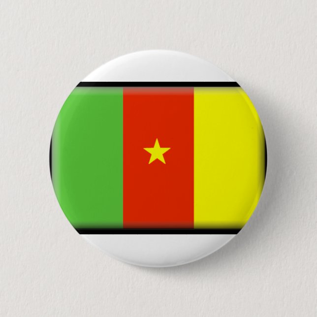Cameroon Flag 2 Inch Round Button (Front)