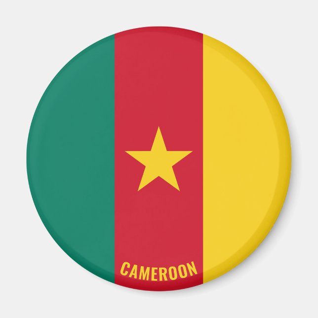 Cameroon Flag Charming Patriotic Magnet (Front)