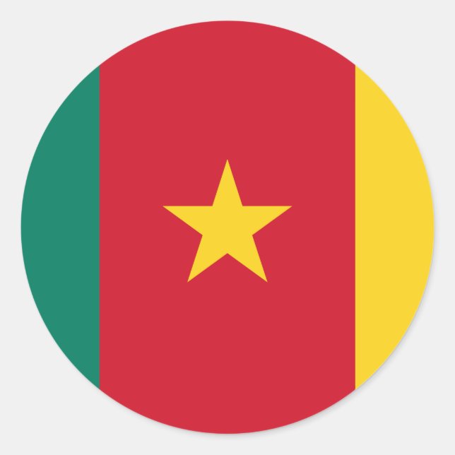 Cameroon Flag Classic Round Sticker (Front)