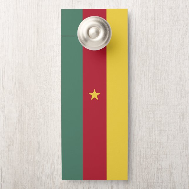 Cameroon flag door hanger (On Knob)