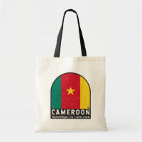 Cameroon Flag Emblem Distressed Vintage