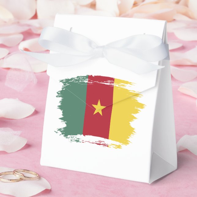 Cameroon flag favor box (Wedding)