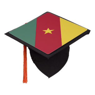 Cameroon flag graduation cap topper