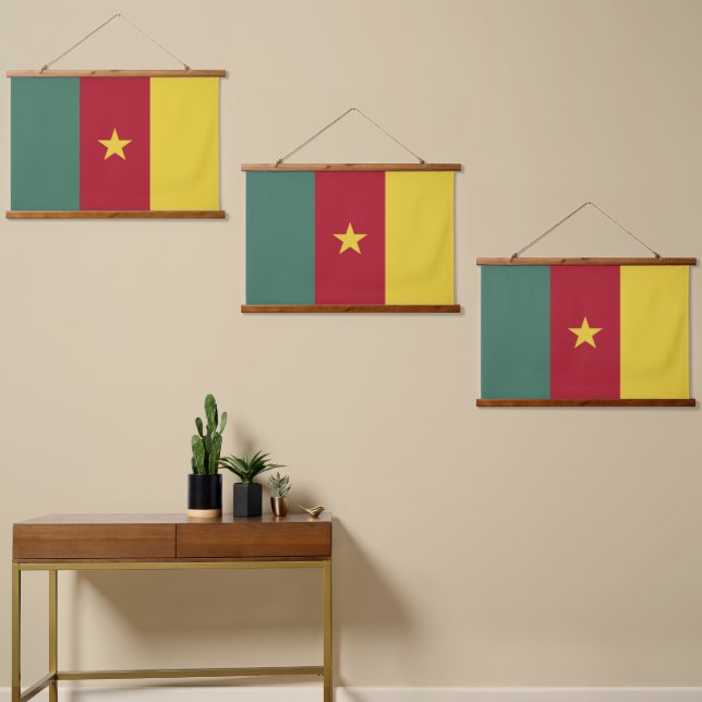 Cameroon flag hanging tapestry (Asymmetrical)