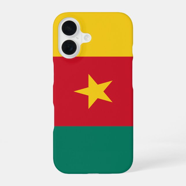 Cameroon Flag iPhone 16 Case (Back)