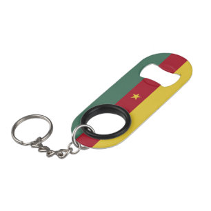Cameroon flag keychain bottle opener