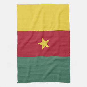 Cameroon flag kitchen towel