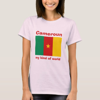 Cameroon Flag + Map + Text T-Shirt