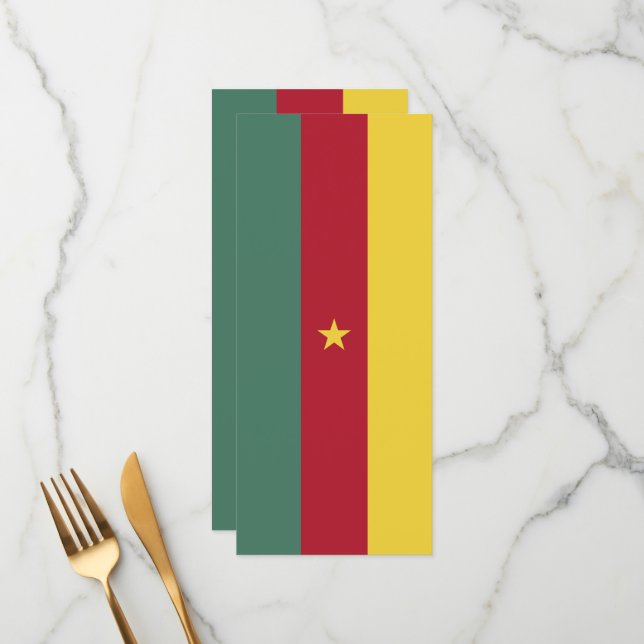 Cameroon flag menu (Front/Back In Situ)