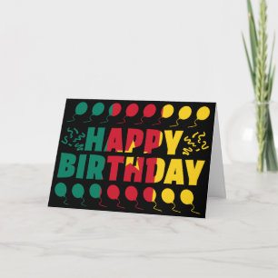 Cameroon Flag Patriotic Birthday Card