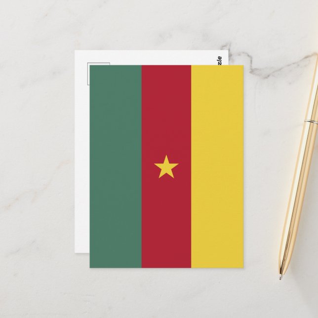 Cameroon flag postcard (Front/Back In Situ)