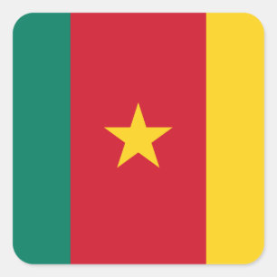 Cameroon Flag Square Sticker